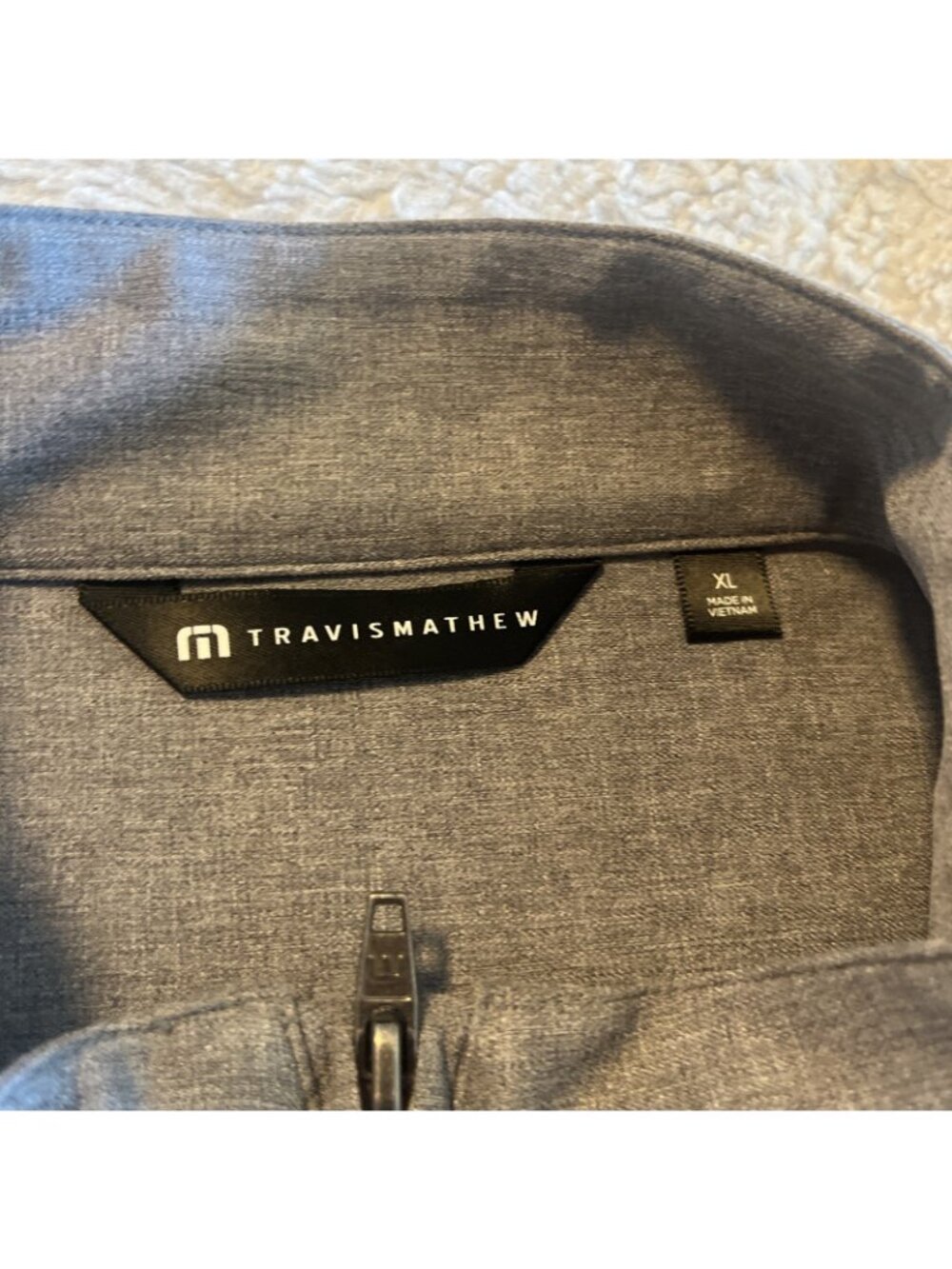 Travis Matthew Move Mountains Jacket Men's 1/4 Zip Gray Size XL - Picture 3 of 12